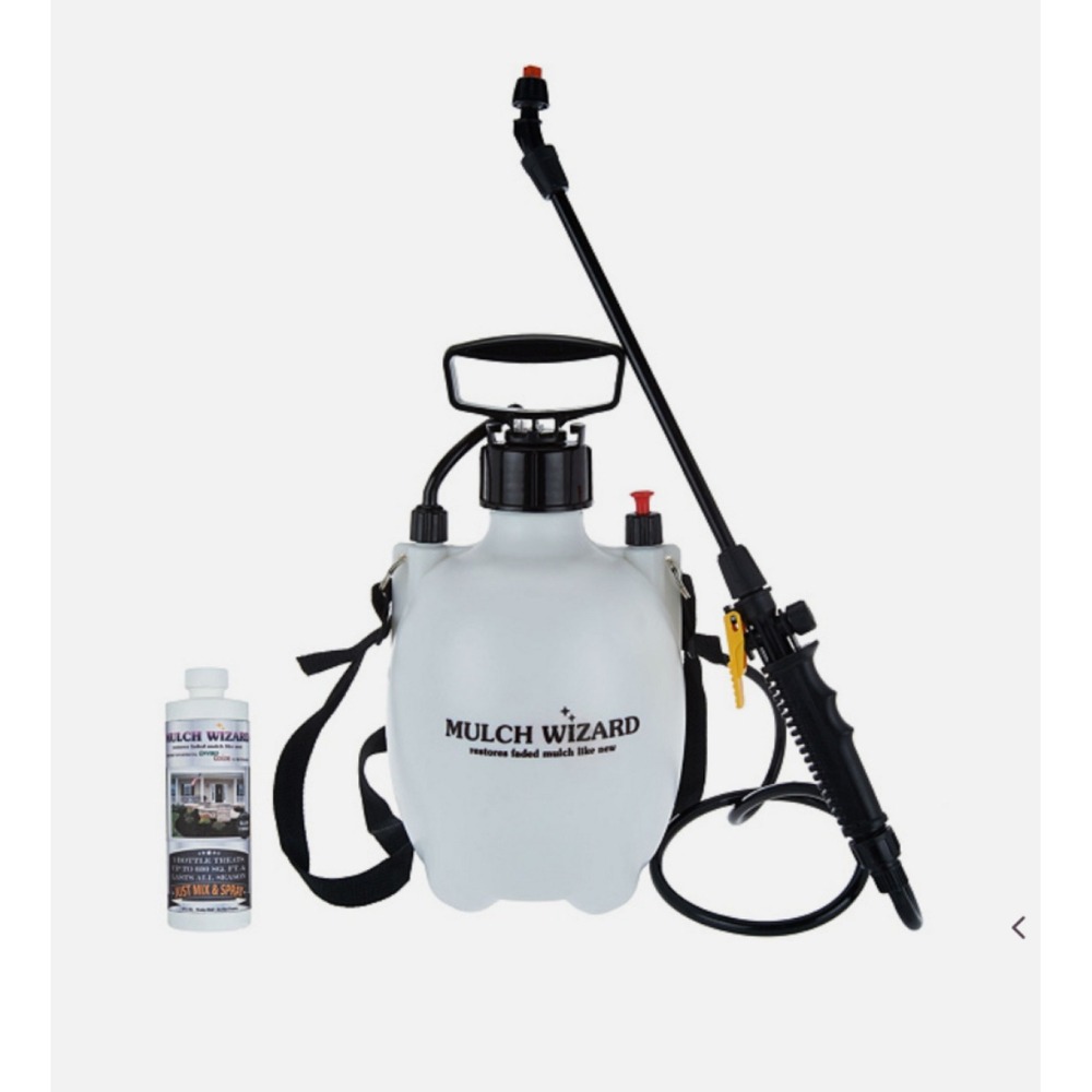 Mulch Wizard DIY Kit: Gallon Sprayer Pump,‎ Colorant, Restores Faded Mulch